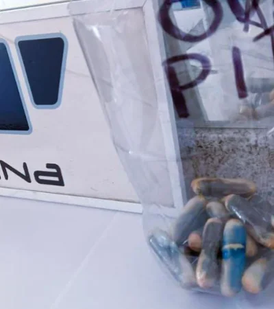 Cápsulas incautadas a los ciudadanos bolivianos detenidos en la localidad de Orán, Salta.
