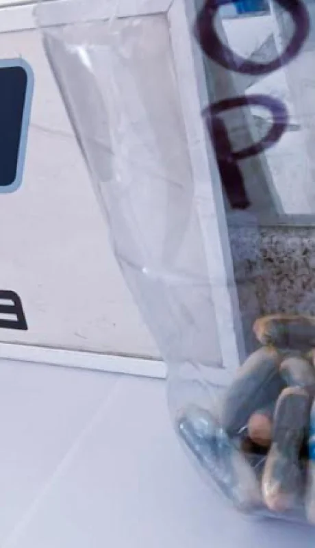 Cápsulas incautadas a los ciudadanos bolivianos detenidos en la localidad de Orán, Salta.