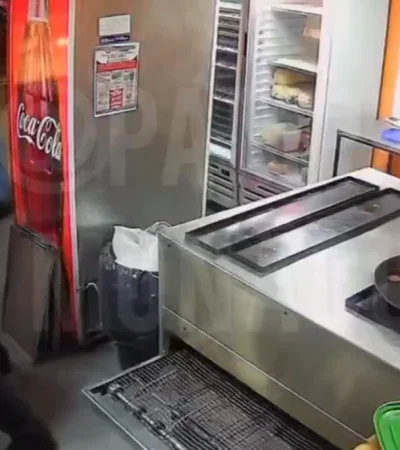 Captura de video del momento en el que se produjo el ataque.