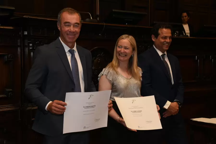 Fabián Martín, Hebe Casado y Germán Vicchi.