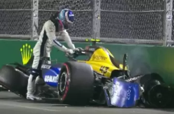 Accidente en la Q2: Franco Colapinto sufrió un fuerte choque y necesita monitoreo médico