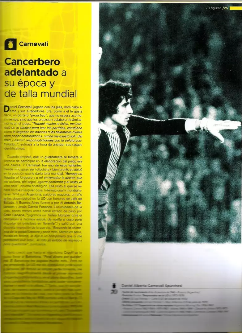 Daniel Carnevali es para el club canario uno de sus máximos referentes