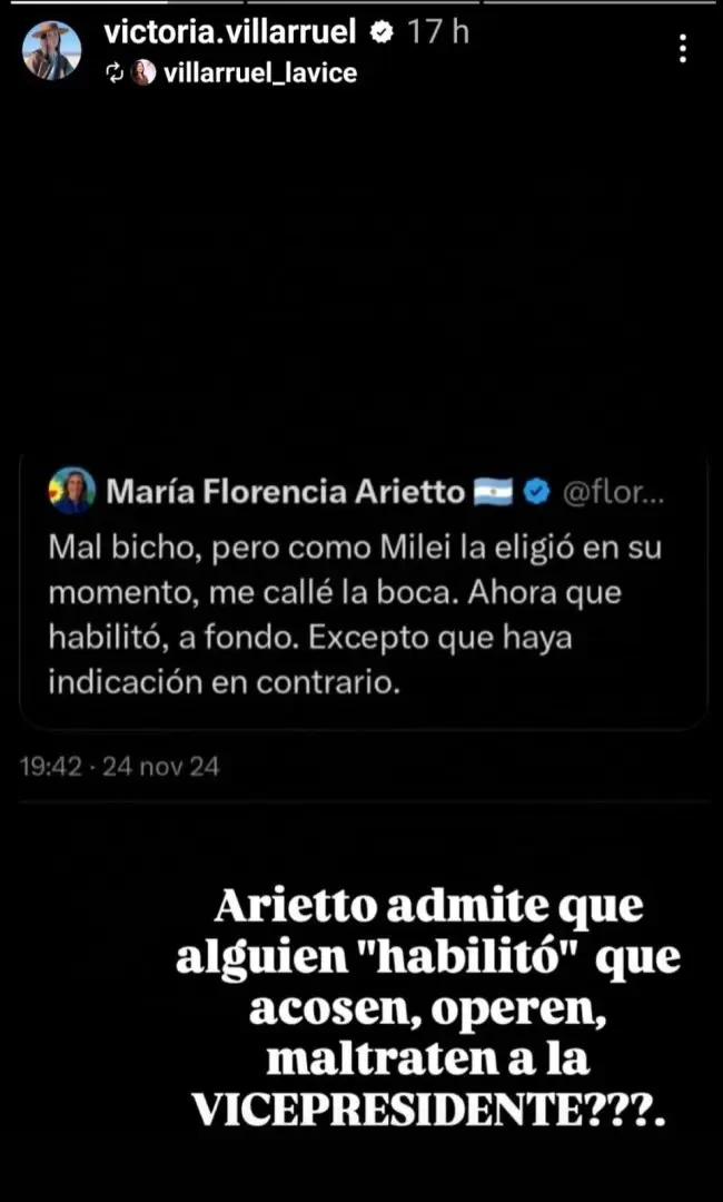 Instagram Victoria Villarruel