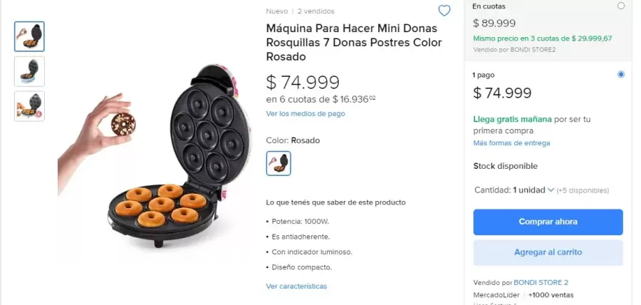 Máquina para hacer donas en Argentina