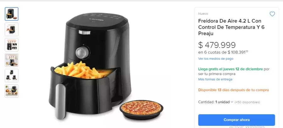 Freidora de Aire en Argentina