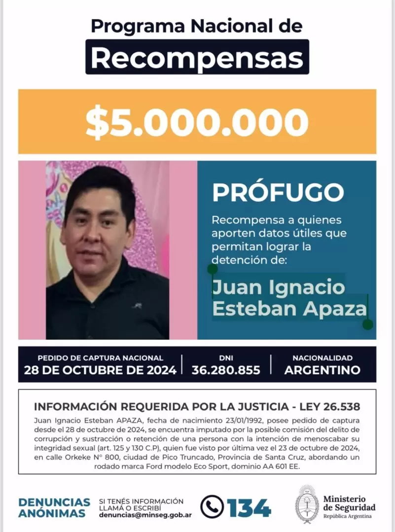 Apaza ya tiene un pedido de captura a la Interpol por privación ilegítima de la libertad.