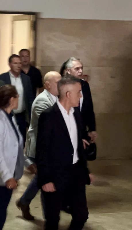 El exmandatario llegó a Comodoro Py en medio de estrictas medidas de seguridad. (Foto: NA)