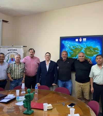 Francisco Paoltroni con Veteranos de Guerra de Malvinas en Mendoza.