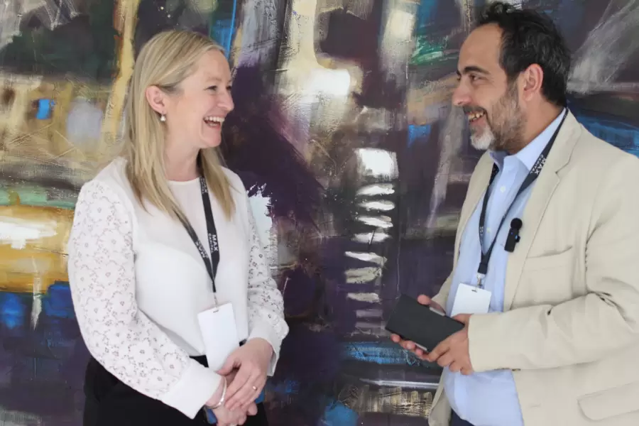 Hebe Casado y Gabriel Landart.