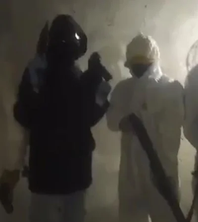 Imagen del video con las amenazas.