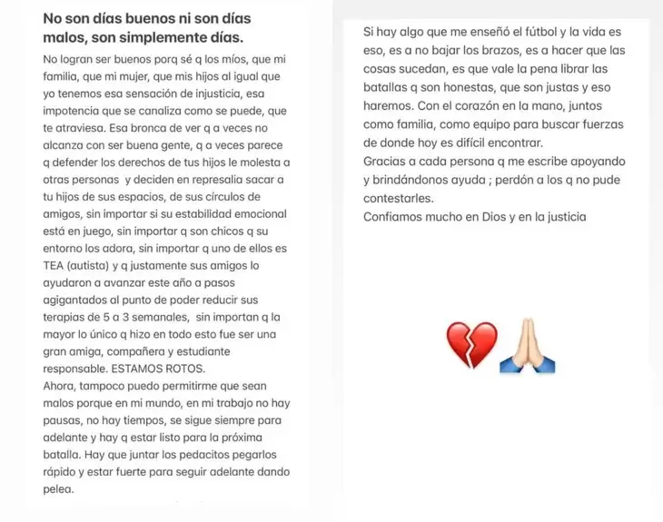 La misiva abierta que escribió Rodrigo Rey