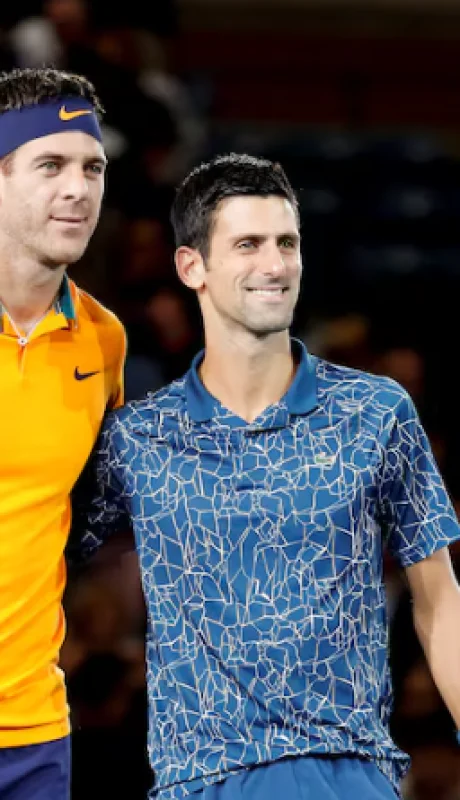 Del Potro y Djokovic, en una imagen del US Open 2018. El serbio aceptó la invitación para el partido despedida de "Delpo" en Buenos Aires.