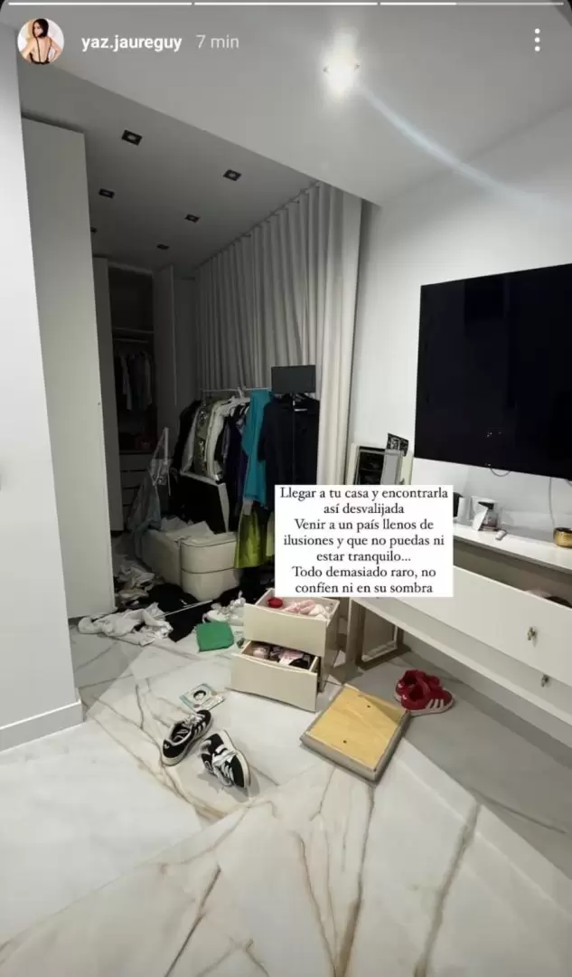 El mensaje de la influencer en Instagram.