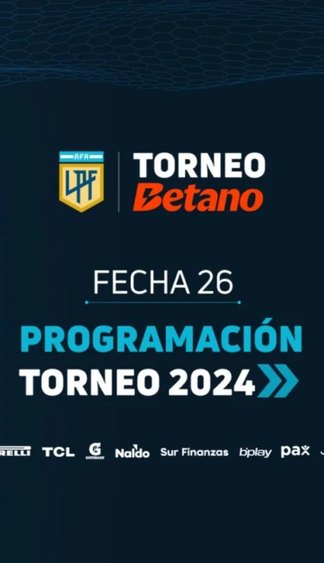 Programación oficial de la fecha 26.