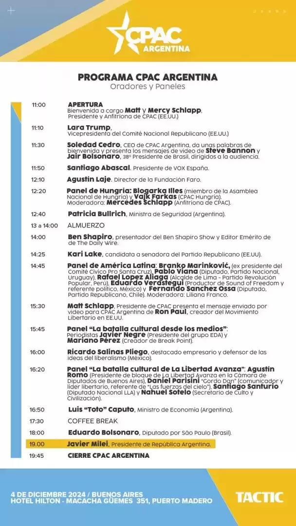 La agenda de la CPAC en detalle.