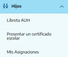 El menú que se debe desplegar en Mi ANSES