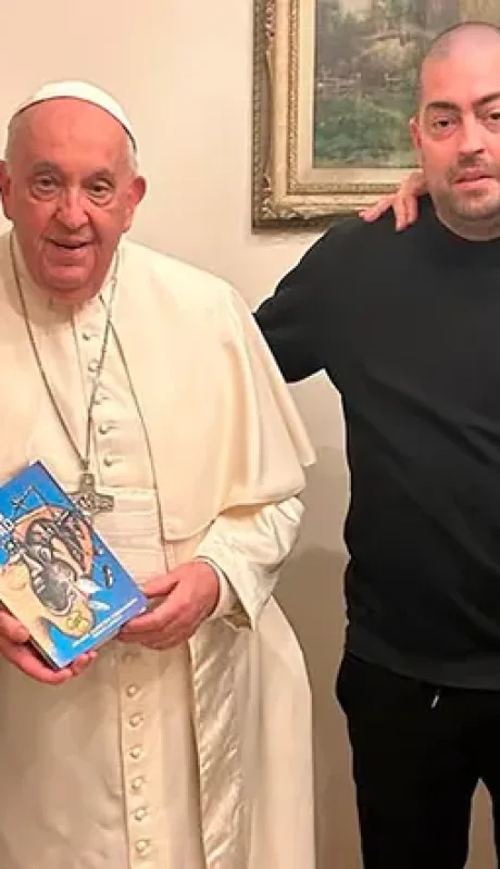 El papa Francisco y Pato Fontanet.