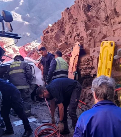 Accidente en la Ruta 7 entre un camión y un auto/ Fuente: Ministerio de Seguridad