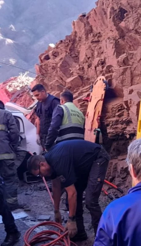 Accidente en la Ruta 7 entre un camión y un auto/ Fuente: Ministerio de Seguridad