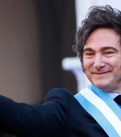 Javier Milei el día que asumió