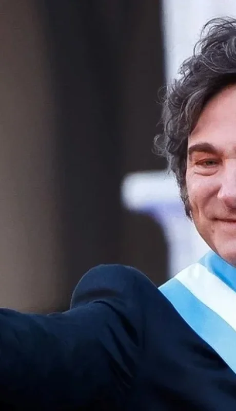 Javier Milei el día que asumió