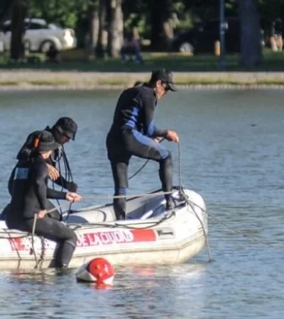 Operativo en los lagos de Palermo.