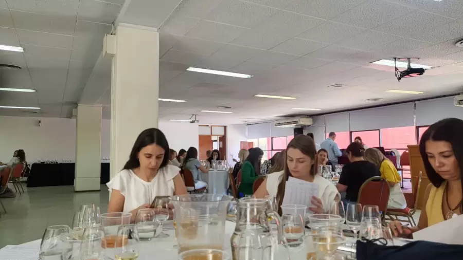 Las mujeres profesionales degustaron los distintos vinos/
