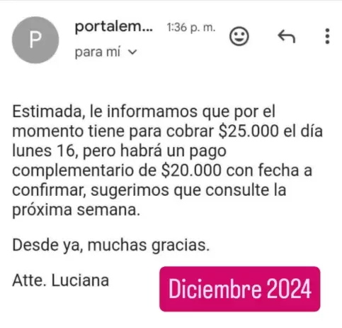 El mensaje oficial desde Portal Empleo