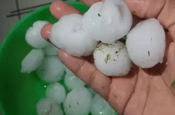 Una fuerte tormenta de piedra y granizo arrasó en San Martín y Junín