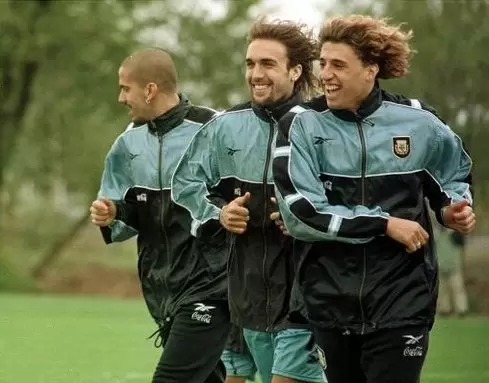 Verón, Batistuta y Crespo en sus tiempos de selección