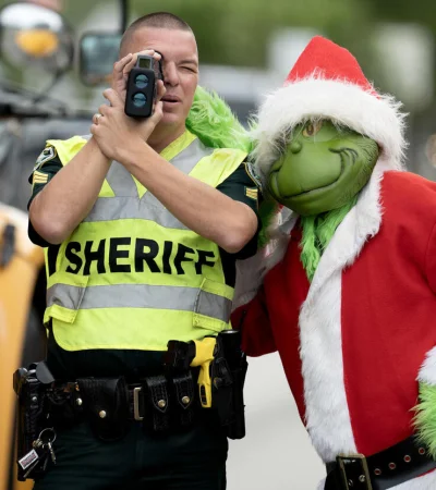 El Grinch policial da a elegir... ¿Multa o cebolla?