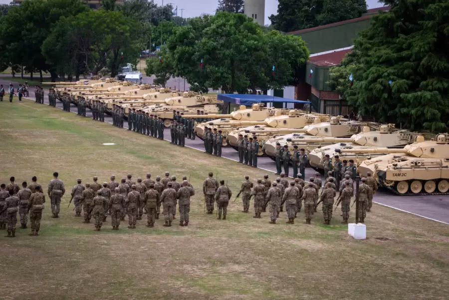 El flamante nuevo escuadrón de tanques TAM que empezarán su renovado servicio.