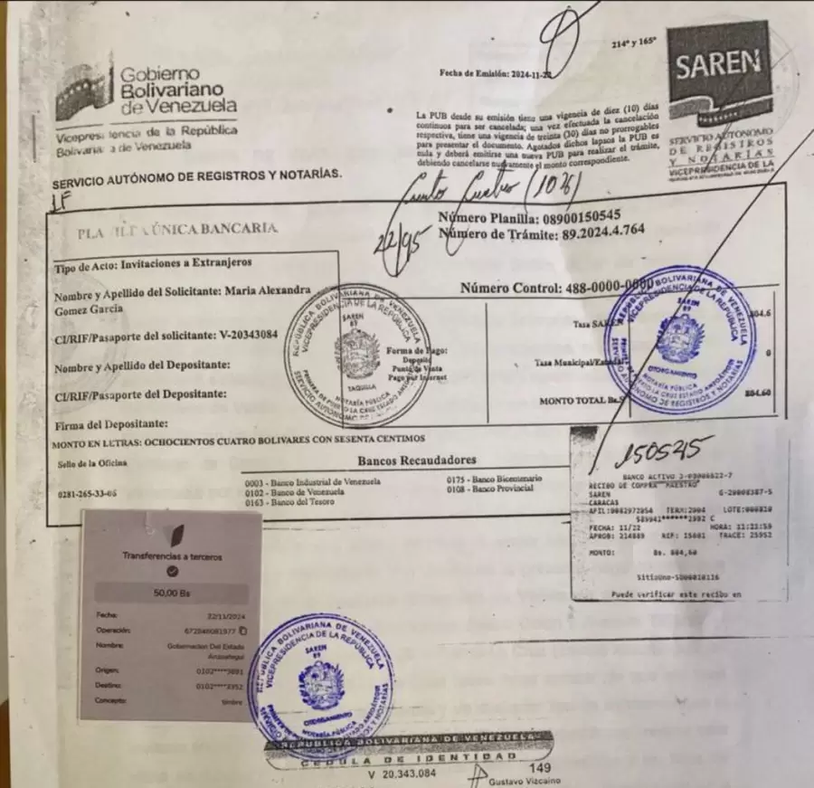 La certificación expedida en favor de Nahuel Gallo.