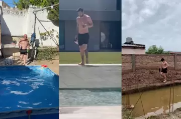 ¡Si Messi lo hace, lo tengo que hacer! La caminata "piletera" que es furor