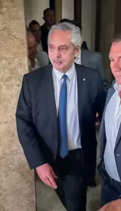 Alberto Fernández en su primera cita en Comodoro Py. (Foto: web)