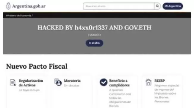 Imagen de la pantalla que los usuarios encontraron al intentar acceder tras el hackeo.