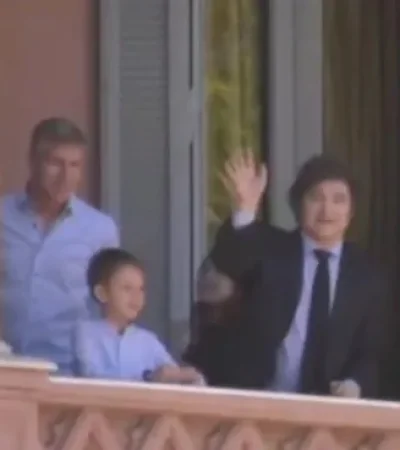 Milei y Palermo en la Casa Rosada.