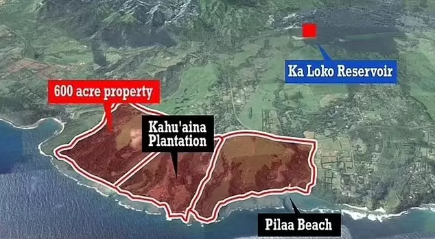 Gráfico que muestra la propiedad de Zuckerberg en Hawaii.