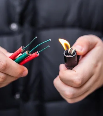 Muy cara le salió la gracia de tirar petardos en Navidad.