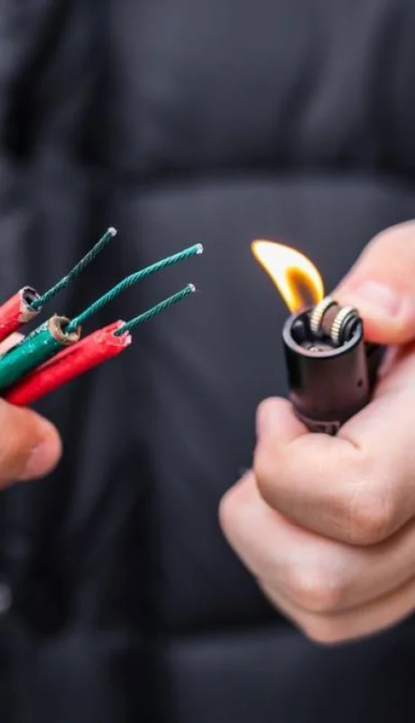 Muy cara le salió la gracia de tirar petardos en Navidad.