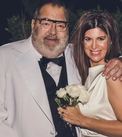 Casamiento de Lanata con Elba Marcovecchio, en el 2022.