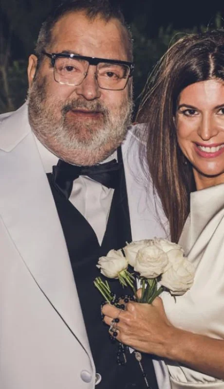 Casamiento de Lanata con Elba Marcovecchio, en el 2022.