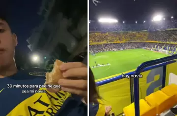 ¿Querés ponerte de novio? Andá la Bombonera como este joven