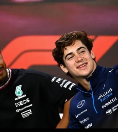 Lewis Hamilton y Franco Colapinto.