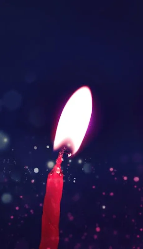 Vela De Cumpleaños Roja Y Verde Con Luces.