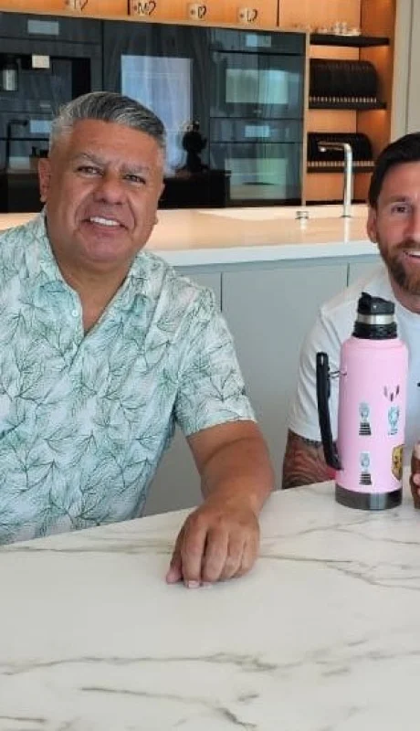 Claudio Tapia y Leonel Messi
