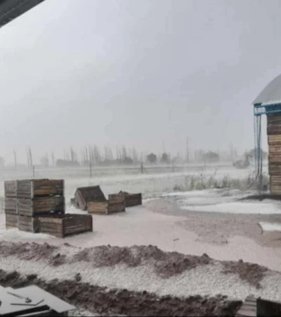 Granizo en el sur de Mendoza