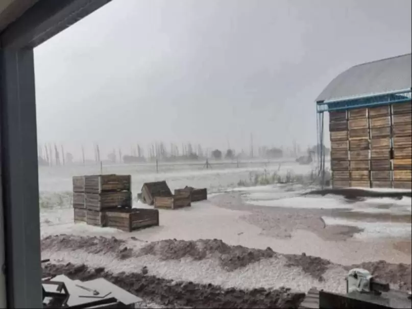 Granizo en el sur de Mendoza/