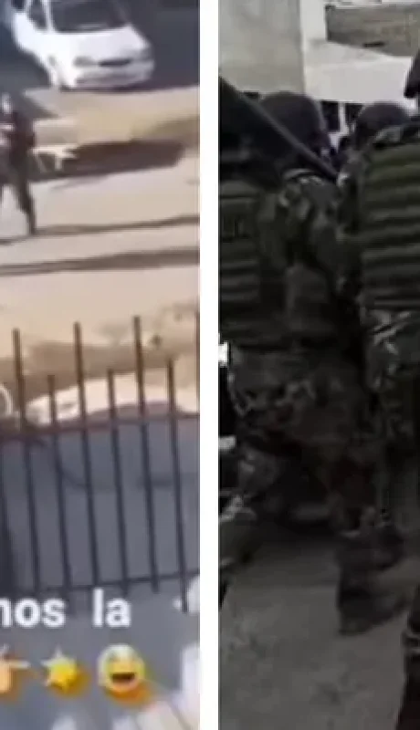 El chat del joven que se mostró orgulloso de su agresión a la Policía de Chubut y el momento del allanamiento donde fue detenido.