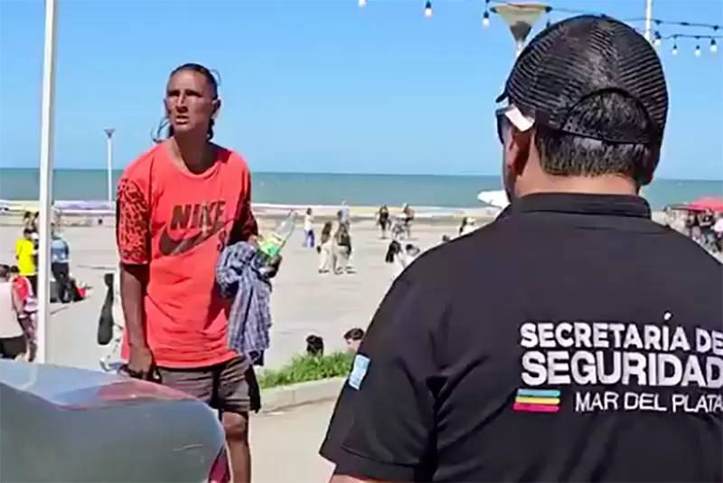 Operativo contra la mendicidad en Mar del Plata.